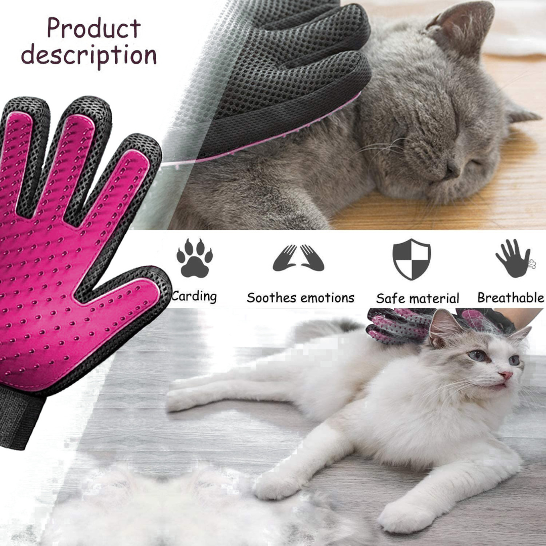 Pet Grooming Gentle Deshedding Brush Glove