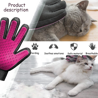 Pet Grooming Gentle Deshedding Brush Glove