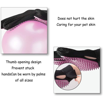 Pet Grooming Gentle Deshedding Brush Glove