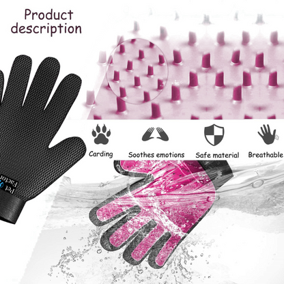 Pet Grooming Gentle Deshedding Brush Glove