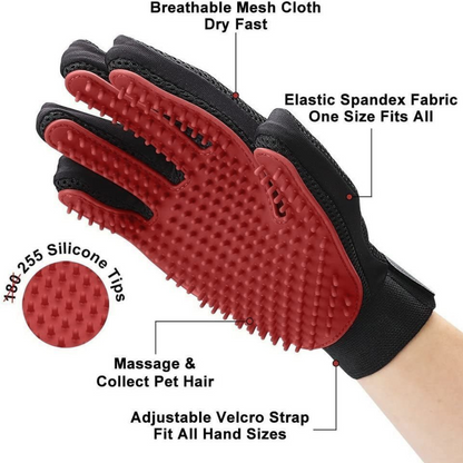 Pet Grooming Gentle Deshedding Brush Glove