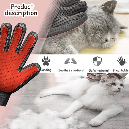 Pet Grooming Gentle Deshedding Brush Glove