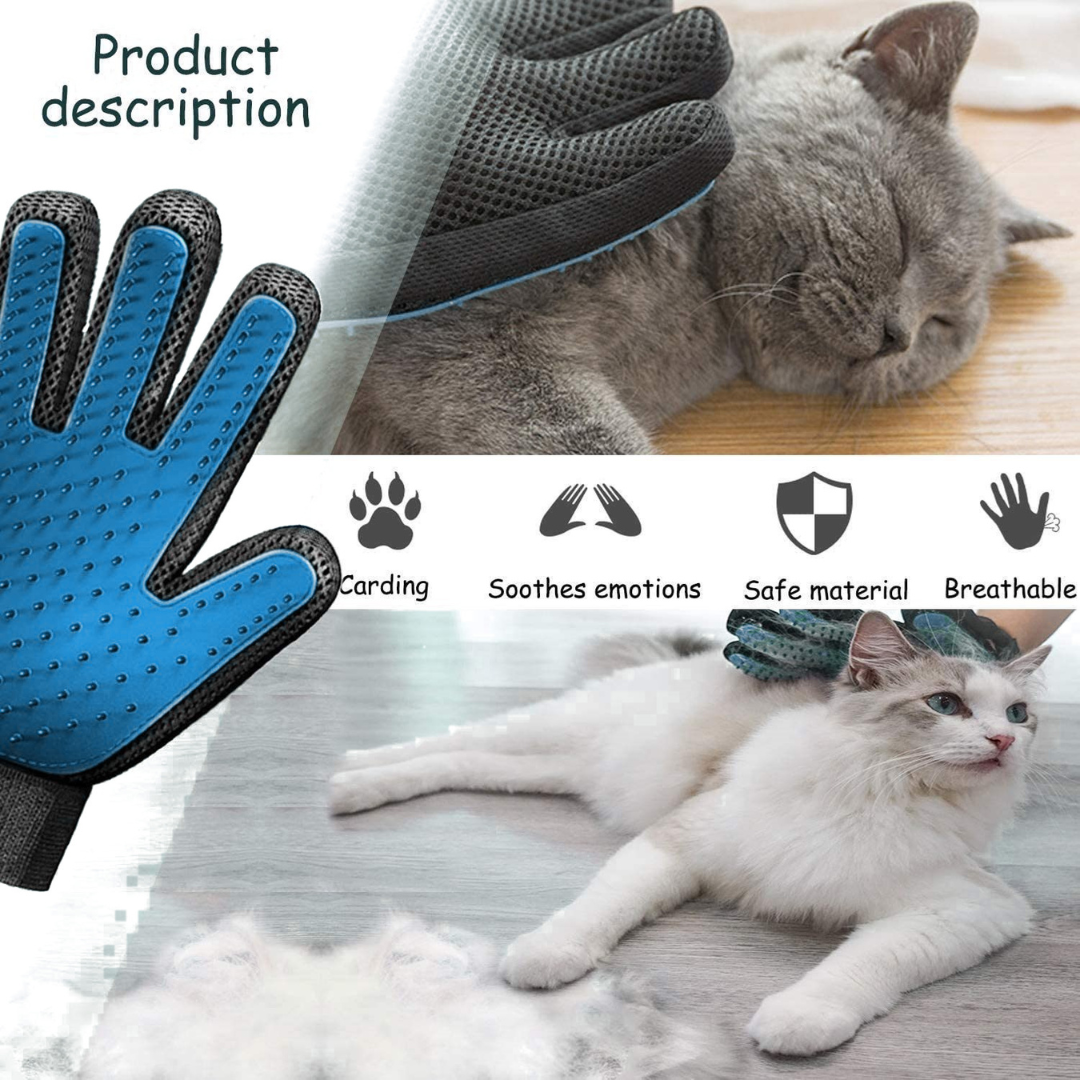 Pet Grooming Gentle Deshedding Brush Glove