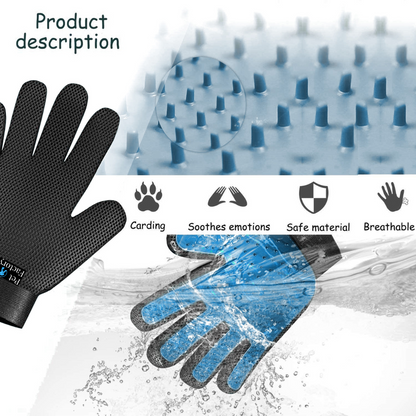 Pet Grooming Gentle Deshedding Brush Glove