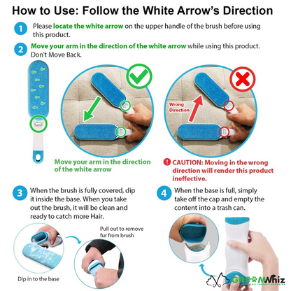 Pet Hair Remover Double Sided Brush for Furniture and Clothing