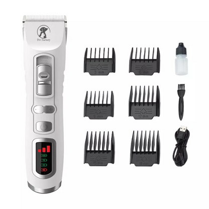 Pet Grooming Kit, Upgraded Rechargeable Cordless Electric Quiet Hair Clipper Set