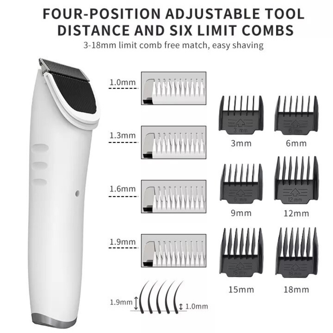 Pet Grooming Kit, Upgraded Rechargeable Cordless Electric Quiet Hair Clipper Set