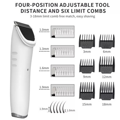 Pet Grooming Kit, Upgraded Rechargeable Cordless Electric Quiet Hair Clipper Set