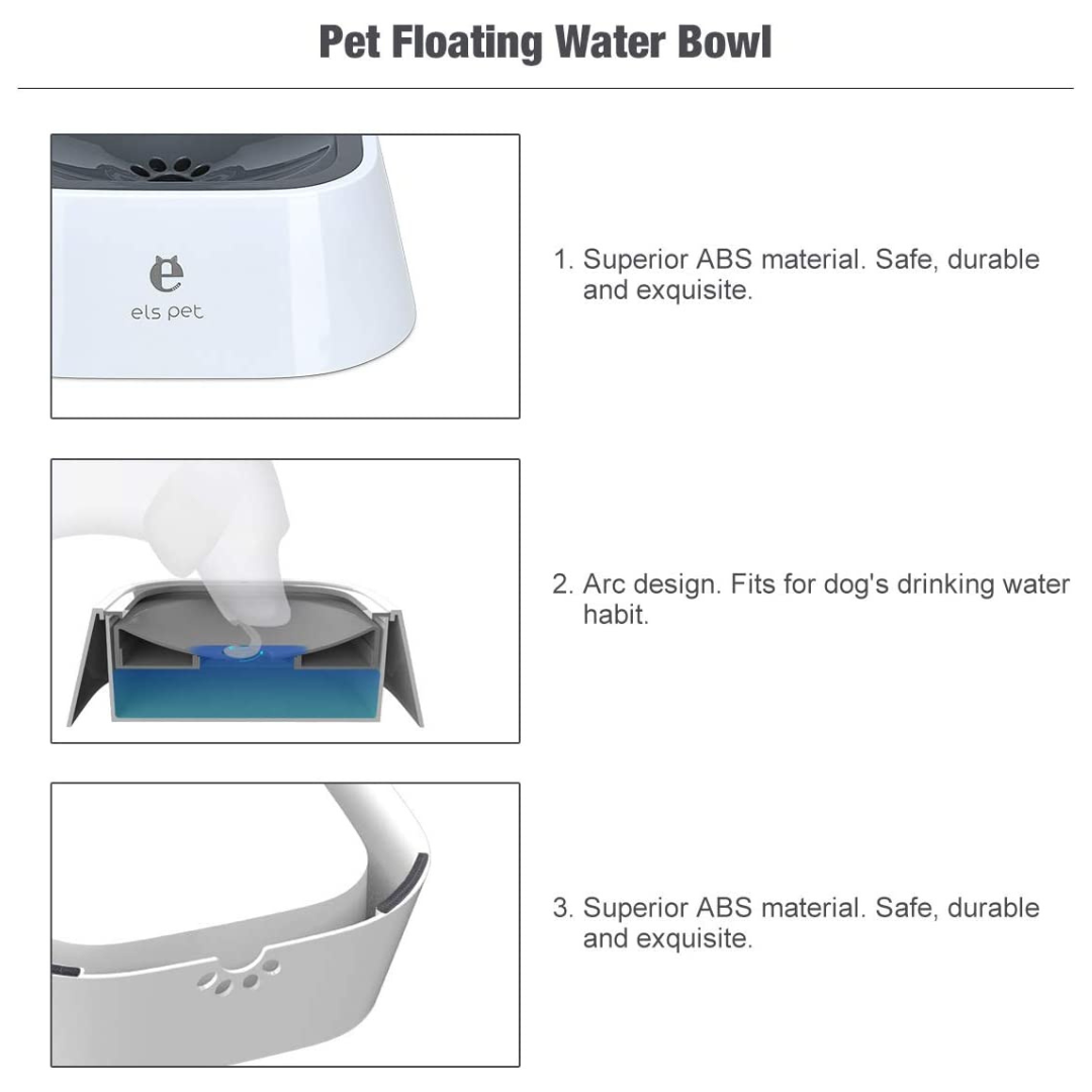 Pet Water Bowl No-Spill Carried Floating Slow Water Feeder