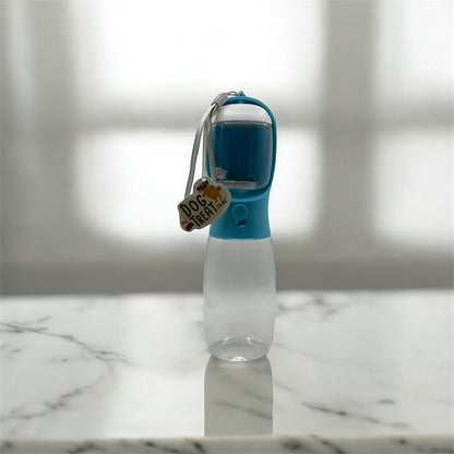 2 in 1 Portable Pet Bowl Bottle With Food Compartment
