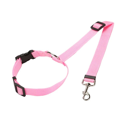 Vehicle Belt & Adjustable Nylon Leash for Dogs (7 colors available)
