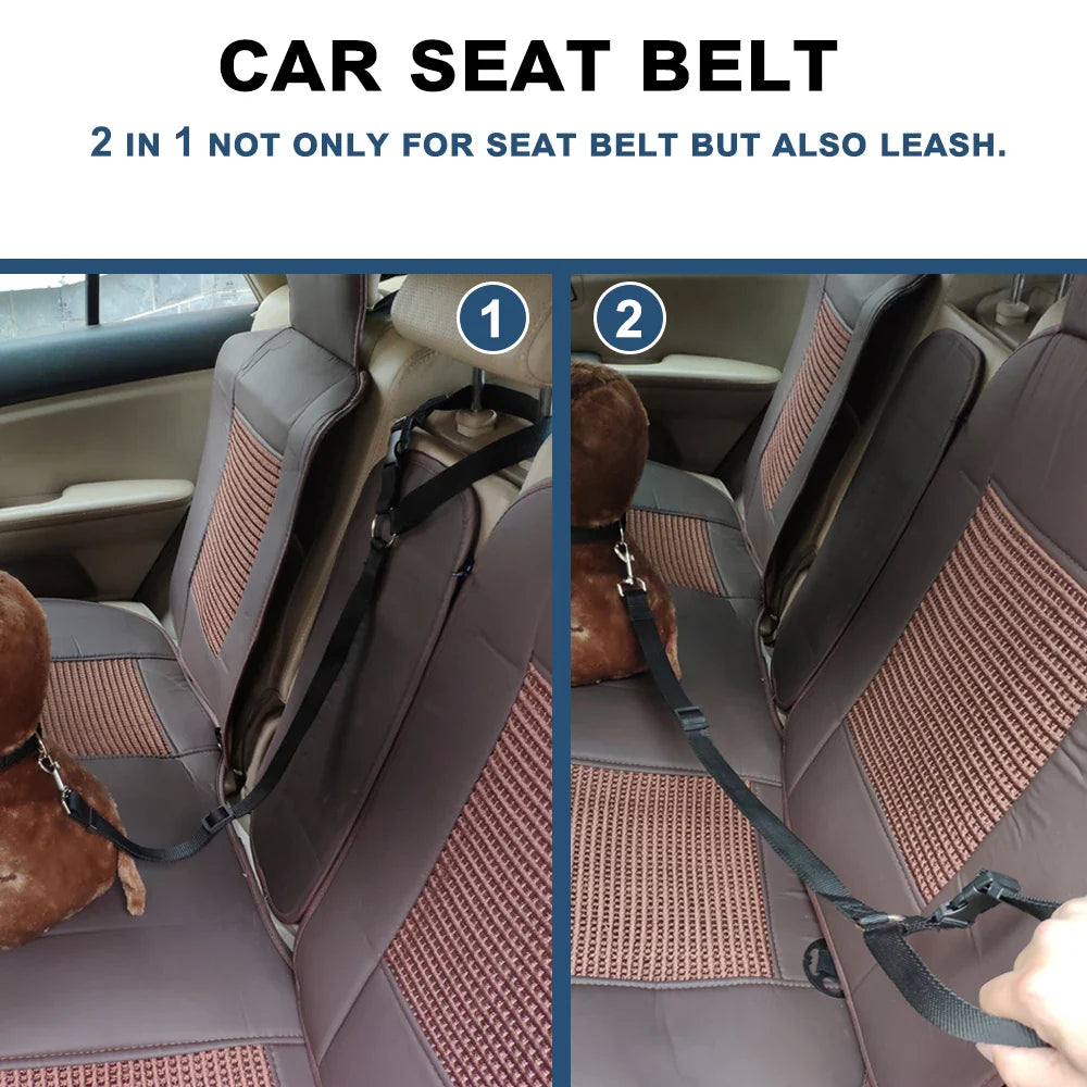 Vehicle Belt & Adjustable Nylon Leash for Dogs (7 colors available)