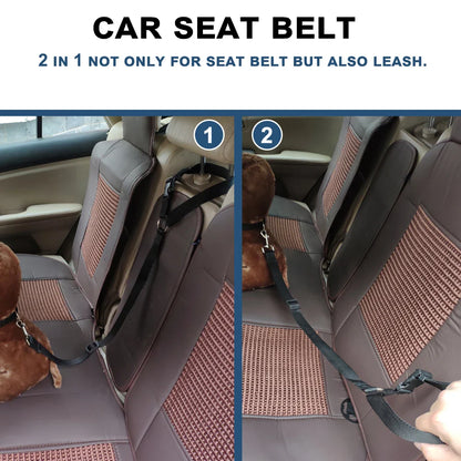 Vehicle Belt & Adjustable Nylon Leash for Dogs (7 colors available)