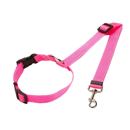 Vehicle Belt & Adjustable Nylon Leash for Dogs (7 colors available)