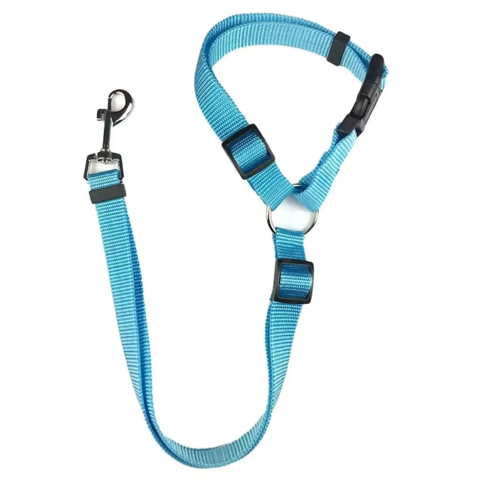 Vehicle Belt & Adjustable Nylon Leash for Dogs (7 colors available)