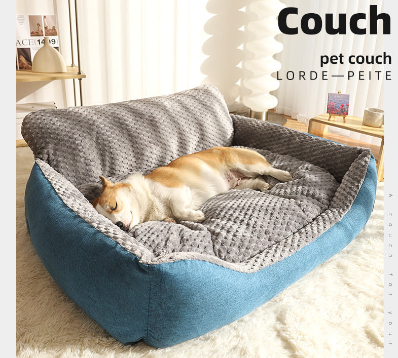 High Back Bolster Comfort Dog Bed Super Thick