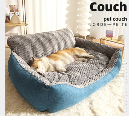 High Back Bolster Comfort Dog Bed Super Thick