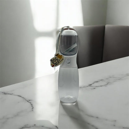 2 in 1 Portable Pet Bowl Bottle With Food Compartment