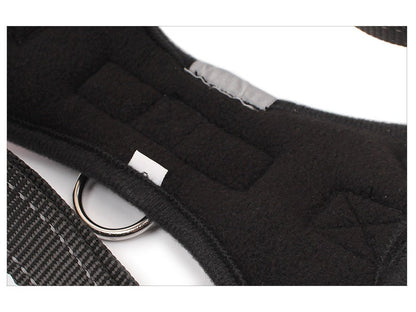 Dog Harness Set Pet Adjustable Chest Strap Walking Collar Vest