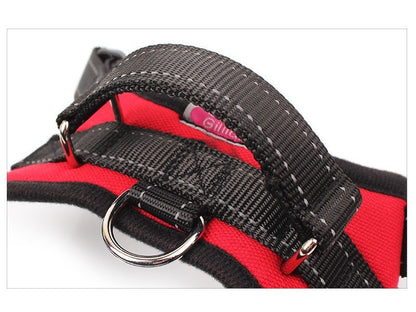 Dog Harness Set Pet Adjustable Chest Strap Walking Collar Vest