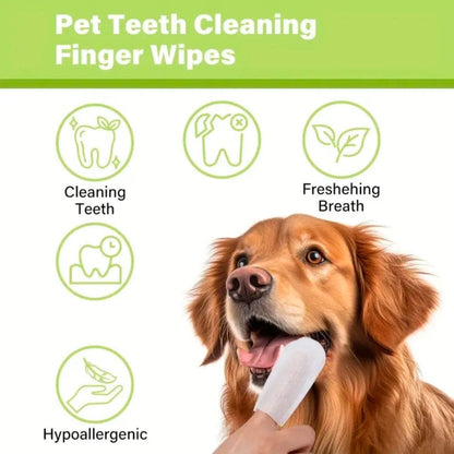 Pet Dental Care Finger Wipes