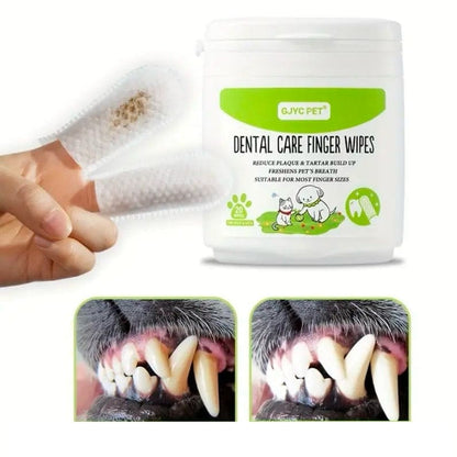 Pet Dental Care Finger Wipes